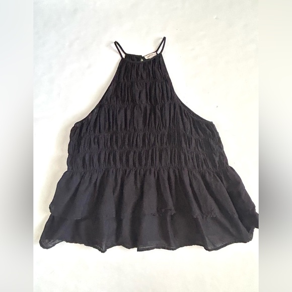 Antropologie Pilcro Black Flowy Top Sz. M - Picture 3 of 8